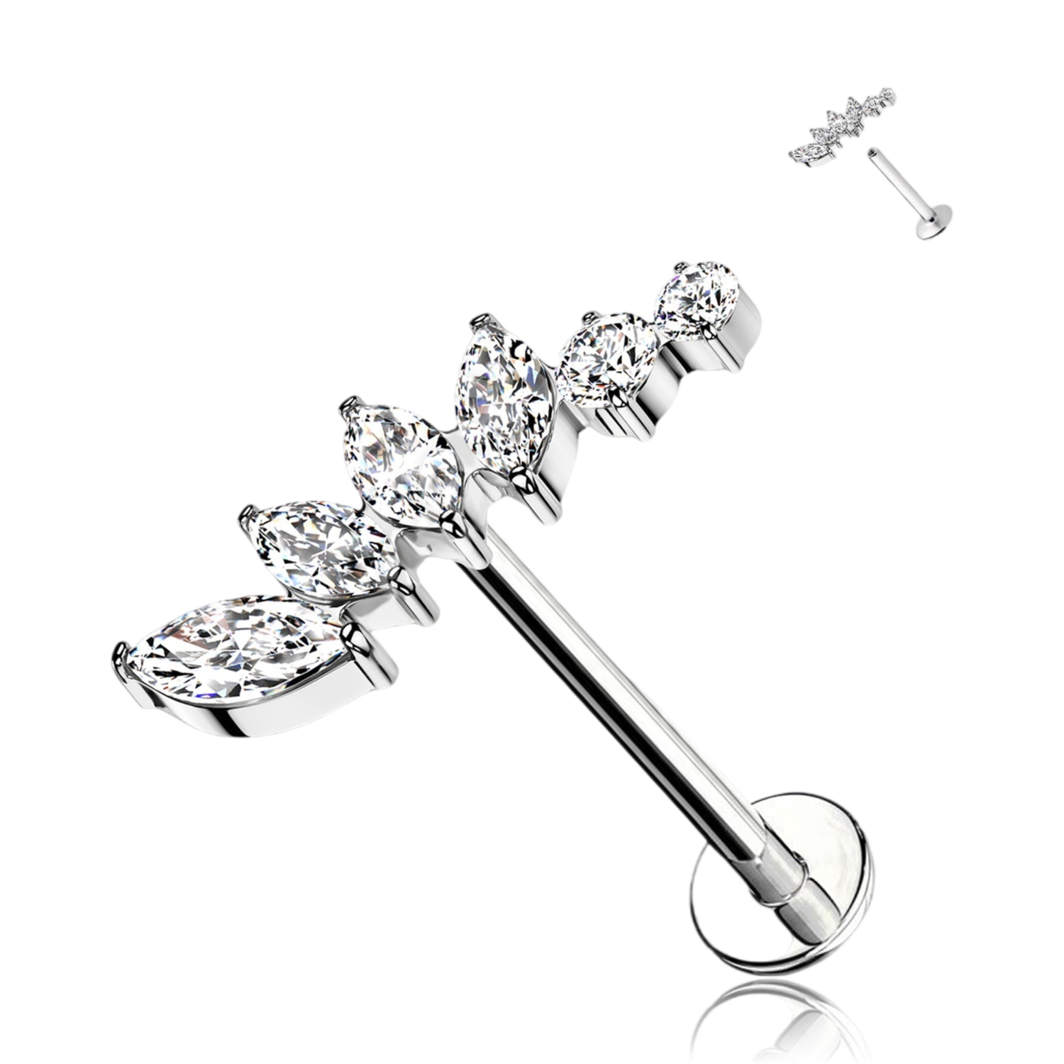 Labret per Cartilagine con Cristalli