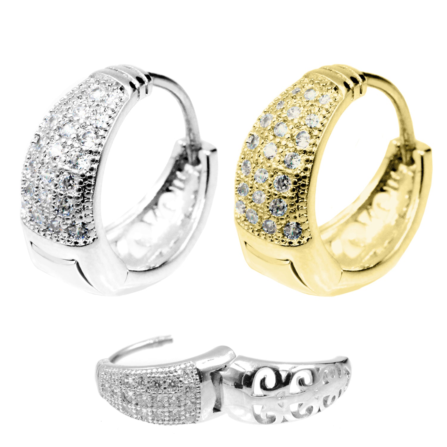 Piercing Orecchio Pianta Rampicante con Cristalli