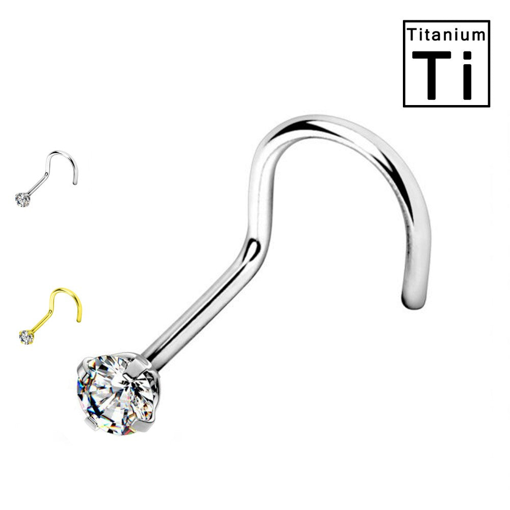 Nostril Cristallo in Titanio per Naso Elegante
