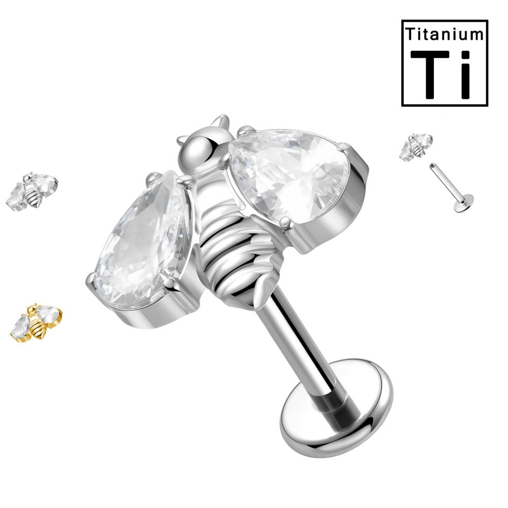 Labret in Titanio Ape con Filettatura Interna