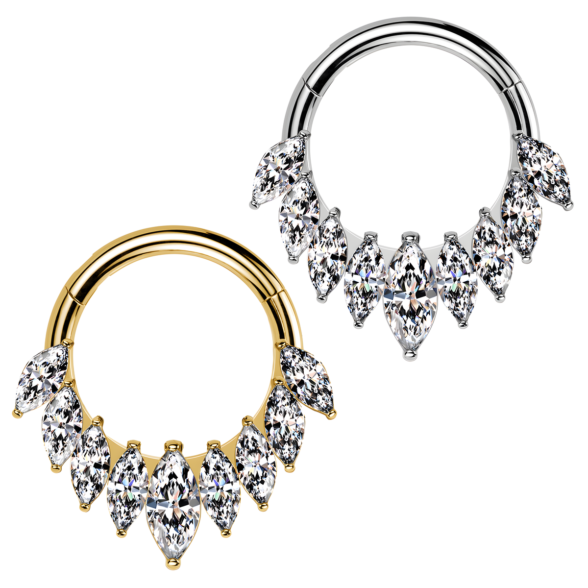 Cerchio Clicker con Corona di Cristalli Marquise