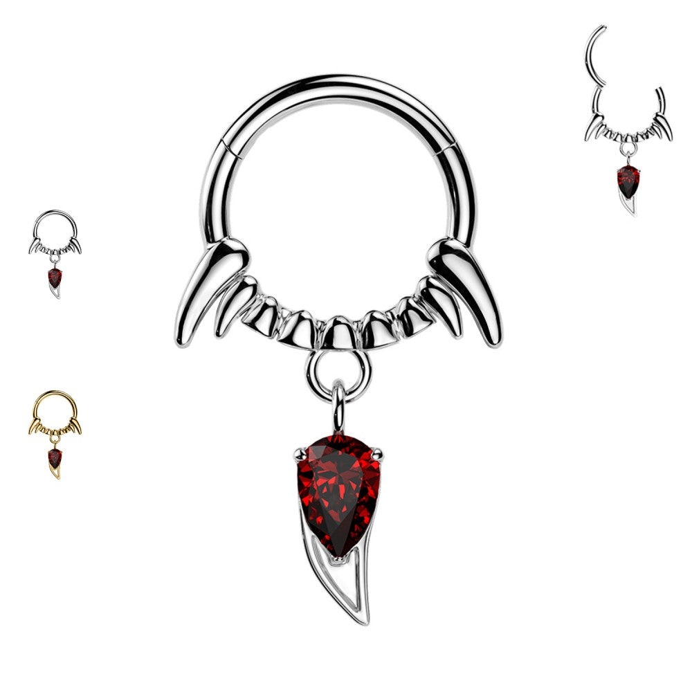 Cerchio Clicker con Cristallo Pendente a Forma di Artiglio