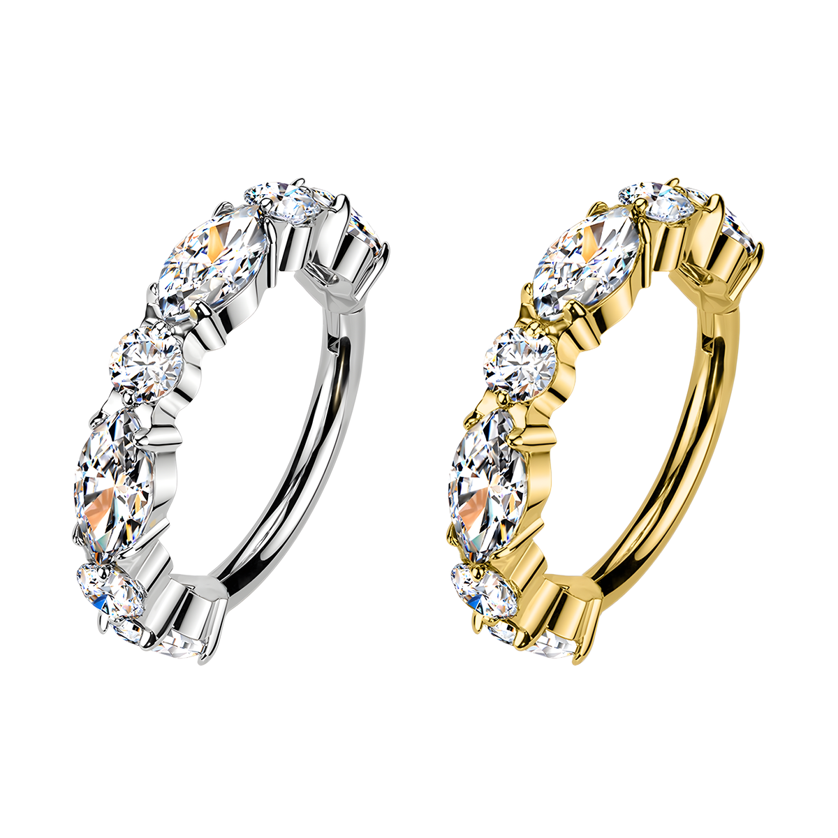 Cerchio Clicker con Cristalli Marquise e Tondi
