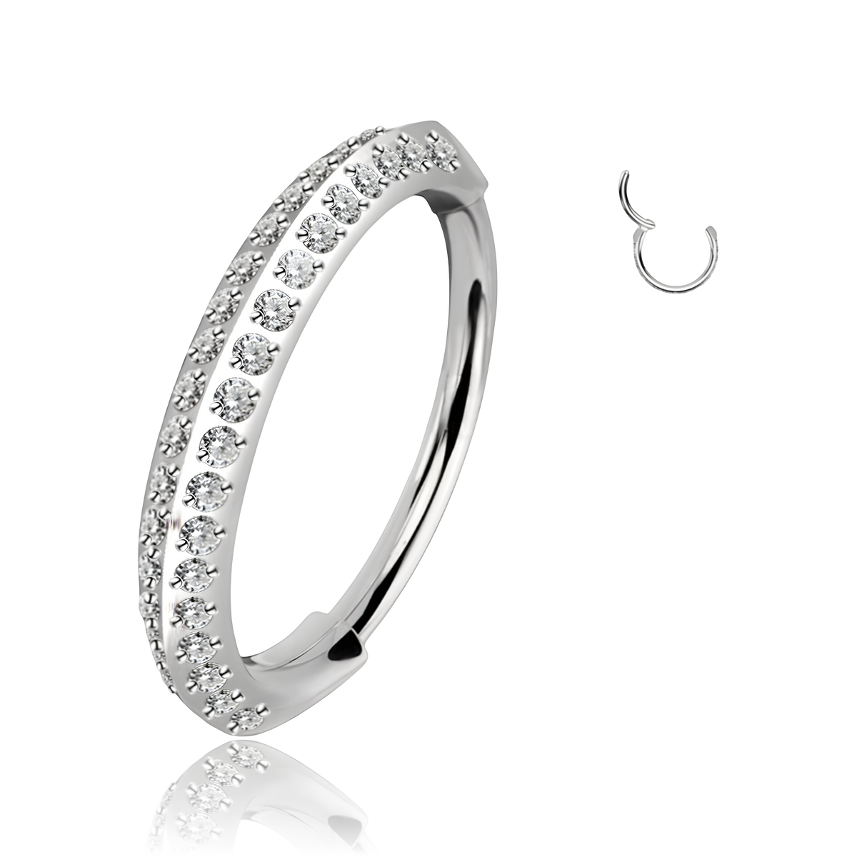 Cerchio Clicker in Titanio con Cristalli