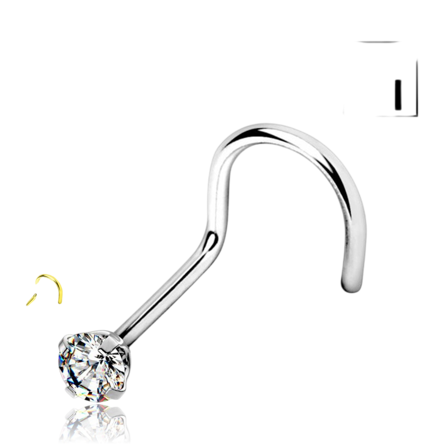 Stud Naso Cristallo in titanio