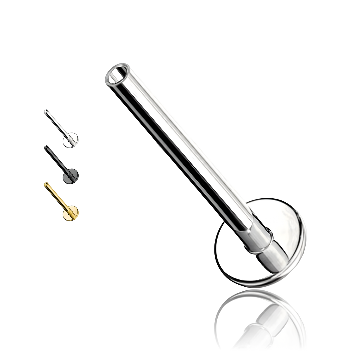 Barretta Labret in Acciaio Push-in senza Fili