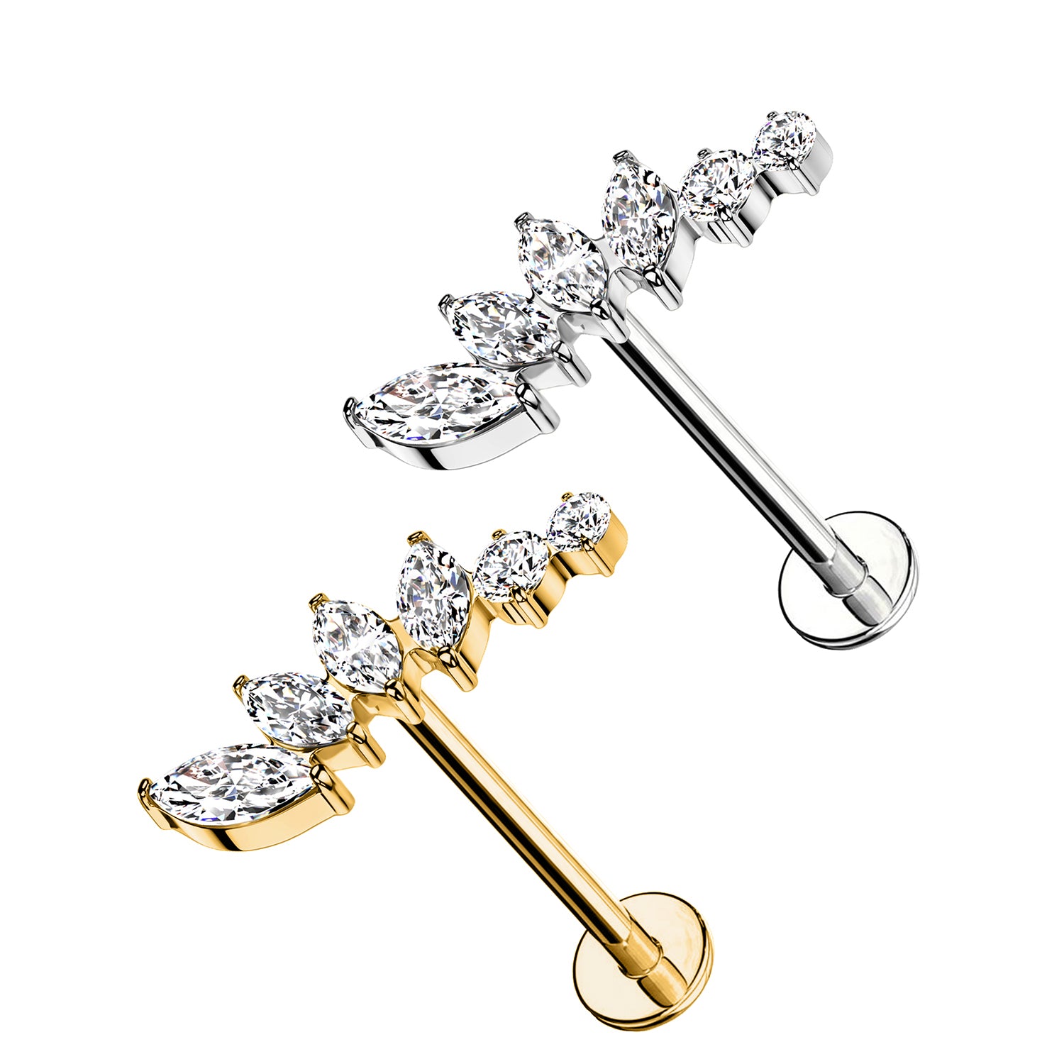 Labret per Cartilagine con Cristalli