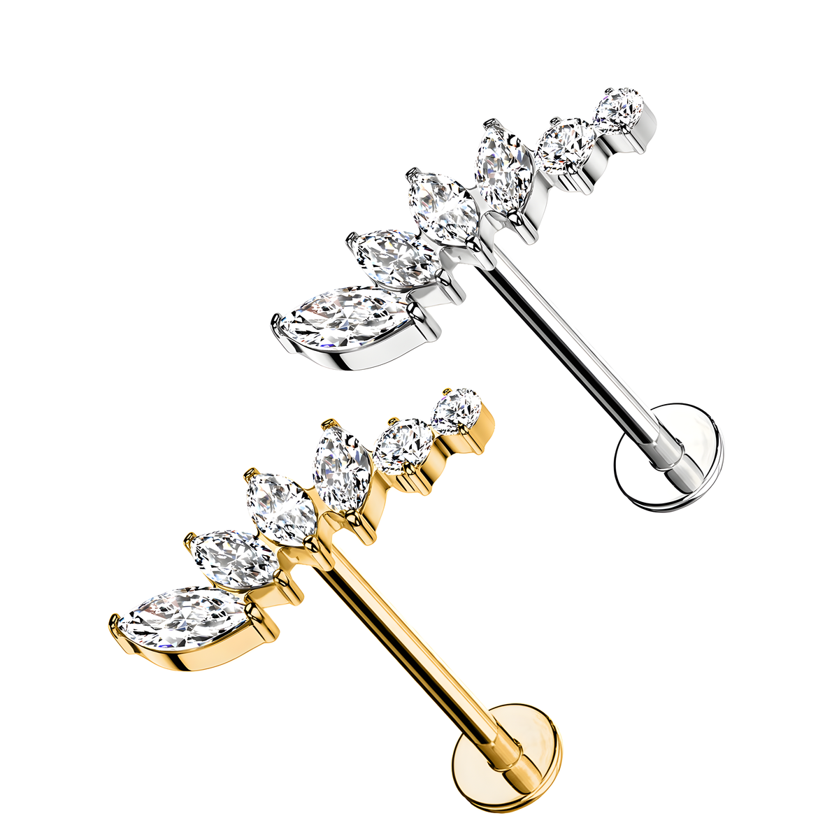 Labret per Cartilagine con Cristalli