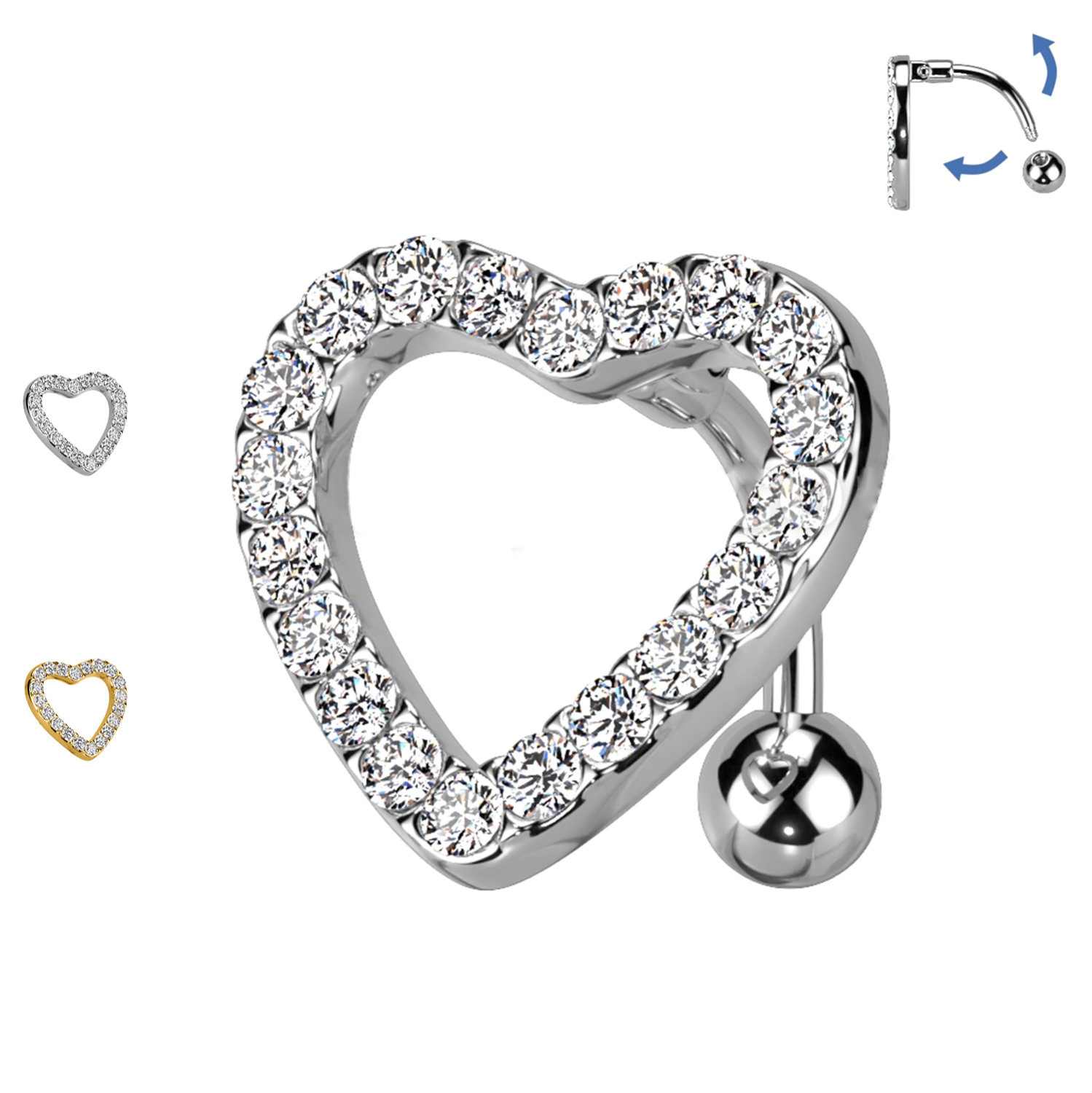 Piercing Ombelico Triangolo con Frange