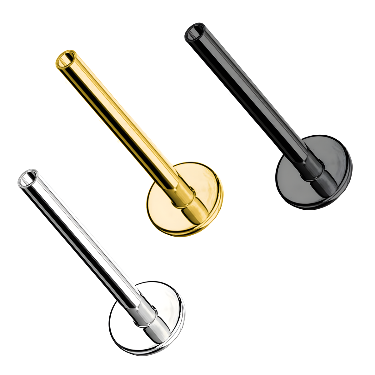 Barretta Labret in Acciaio Push-in senza Fili