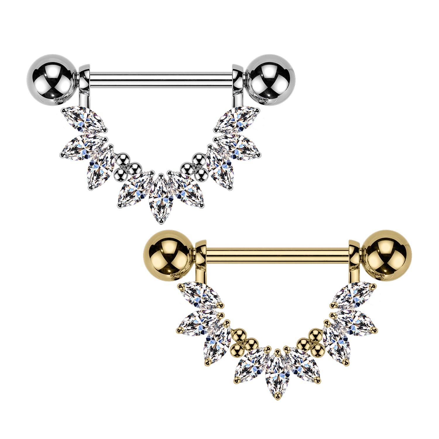 Piercing per Capezzolo con Cristalli