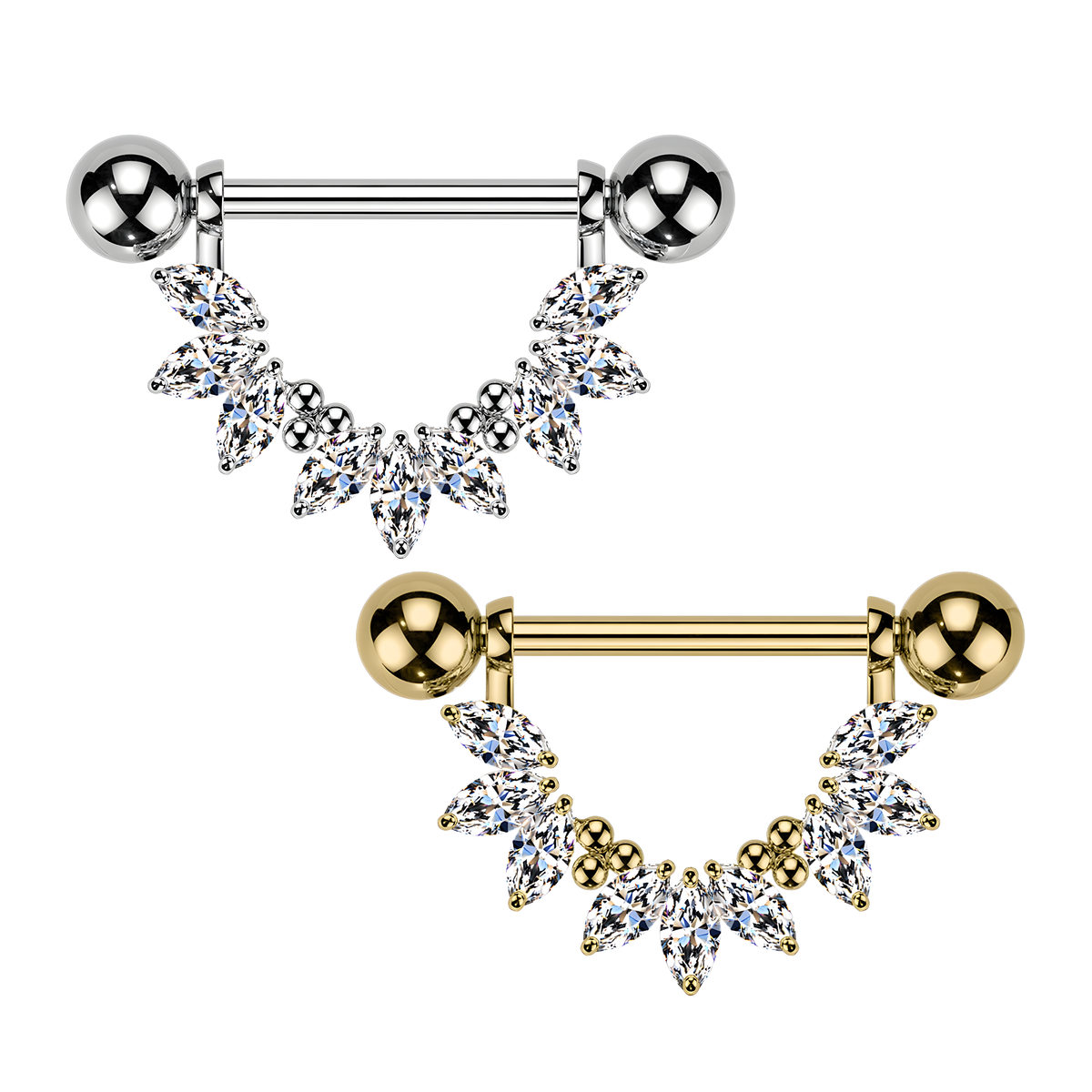 Piercing per Capezzolo con Cristalli