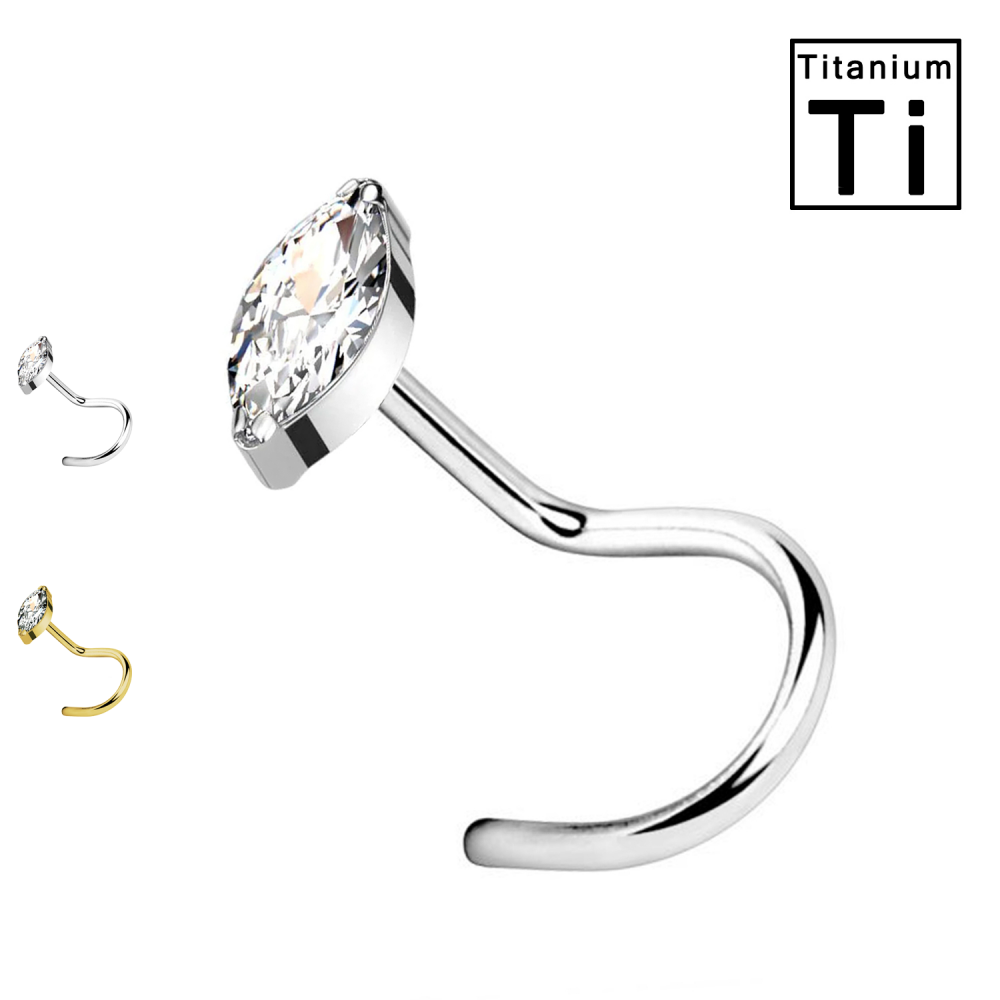 Nostril Cristallo Ciottolo in Titanio Elegante e Resistente