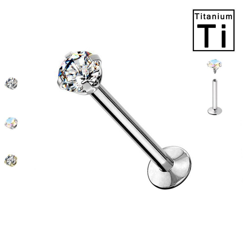 Labret brillantino in Titanio elegante e resistente