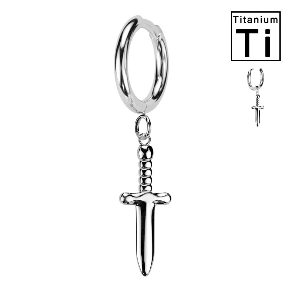 Cerchio Clicker in Titanio con Serpente D'Argento