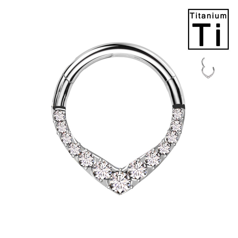 Cerchio Clicker Titanio con Cristalli Luminosi