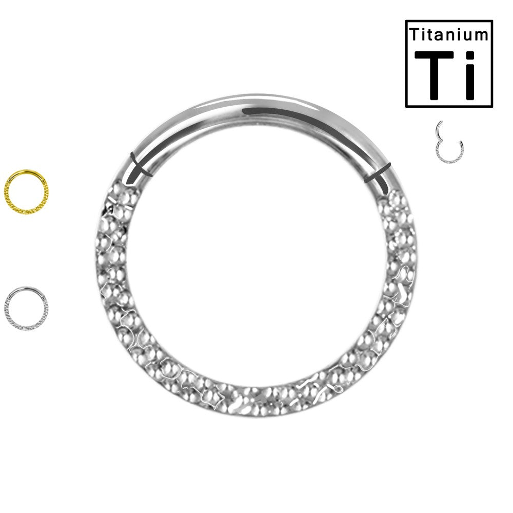 Cerchio Clicker Titanio con Inserti Trasparenti