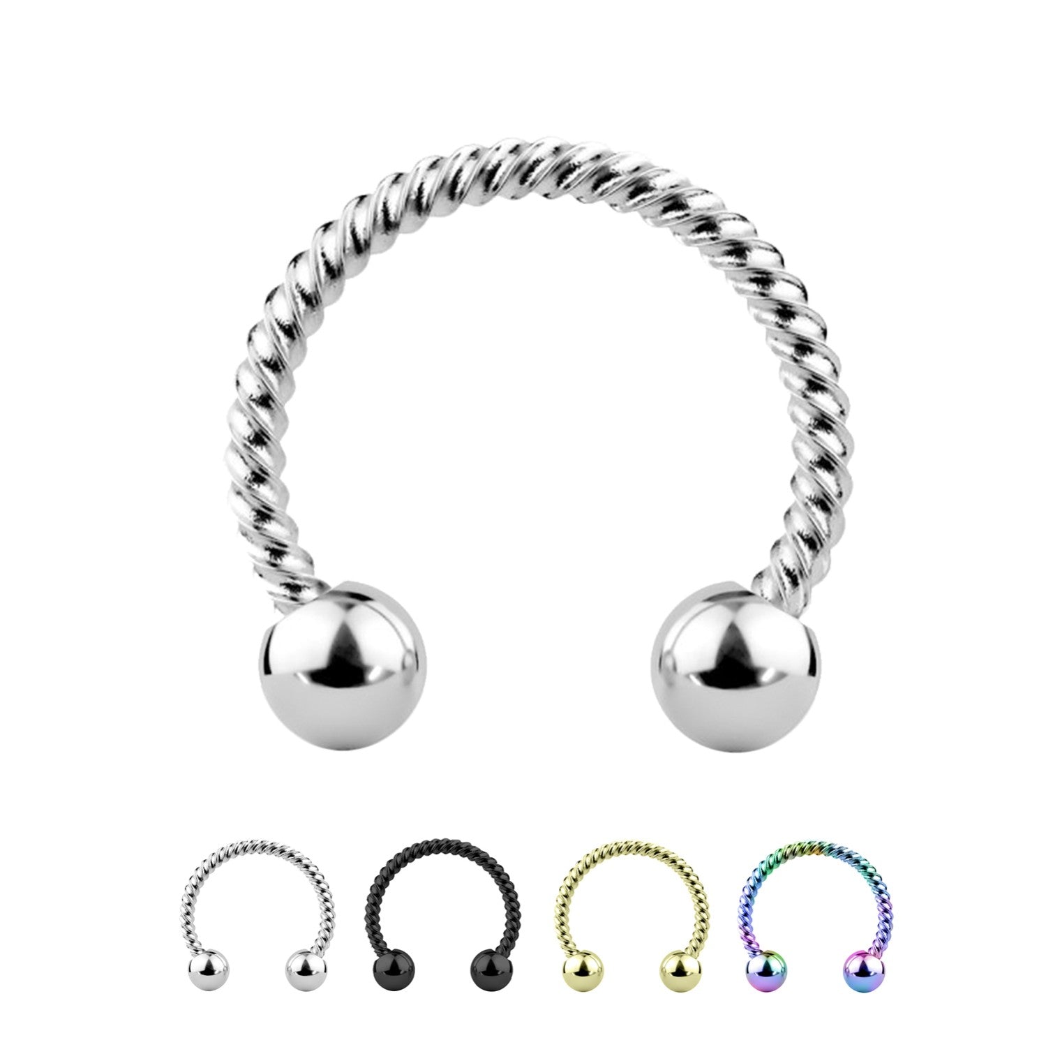 Piercing Cerchio Clicker con Cristalli