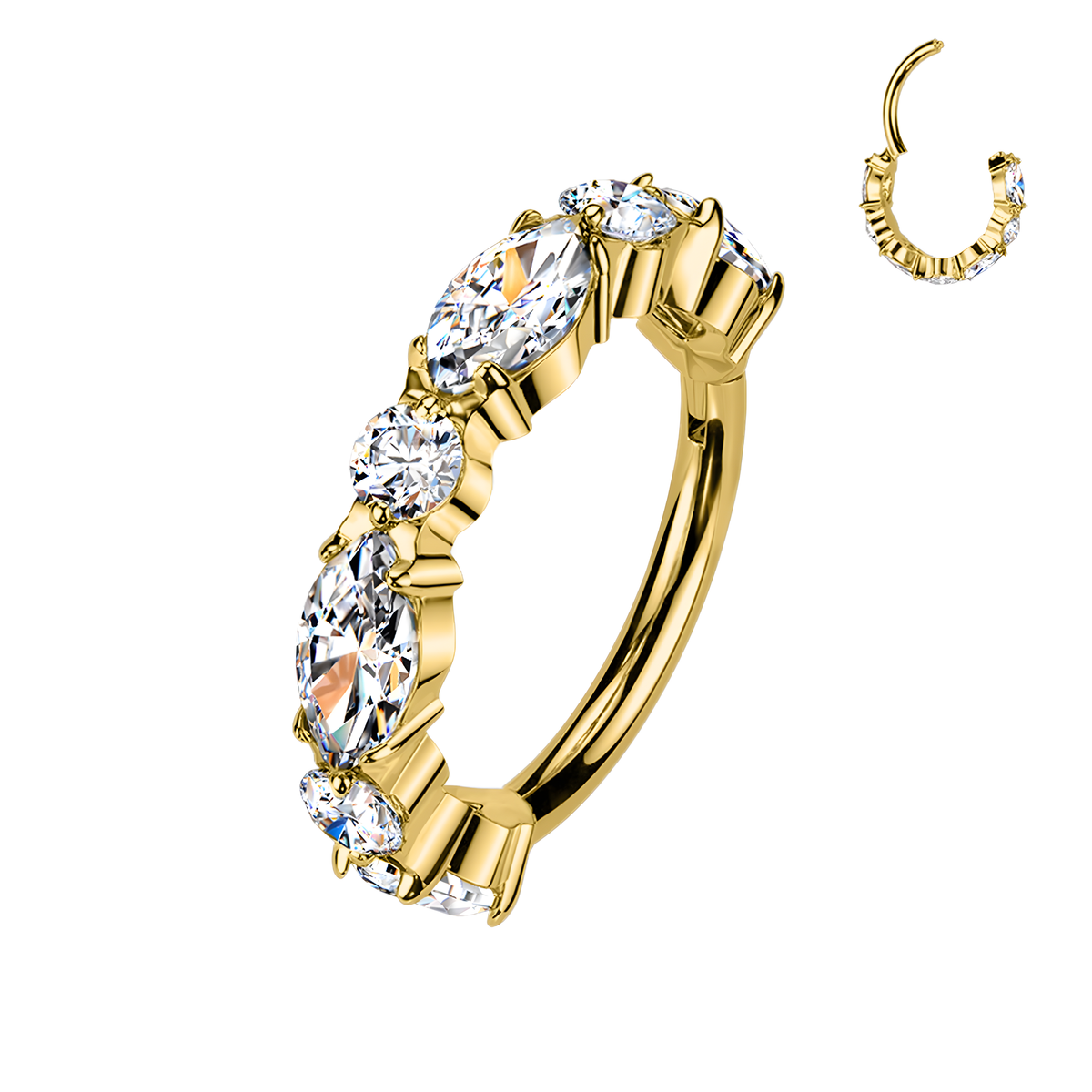 Cerchio Clicker con Cristalli Marquise e Tondi