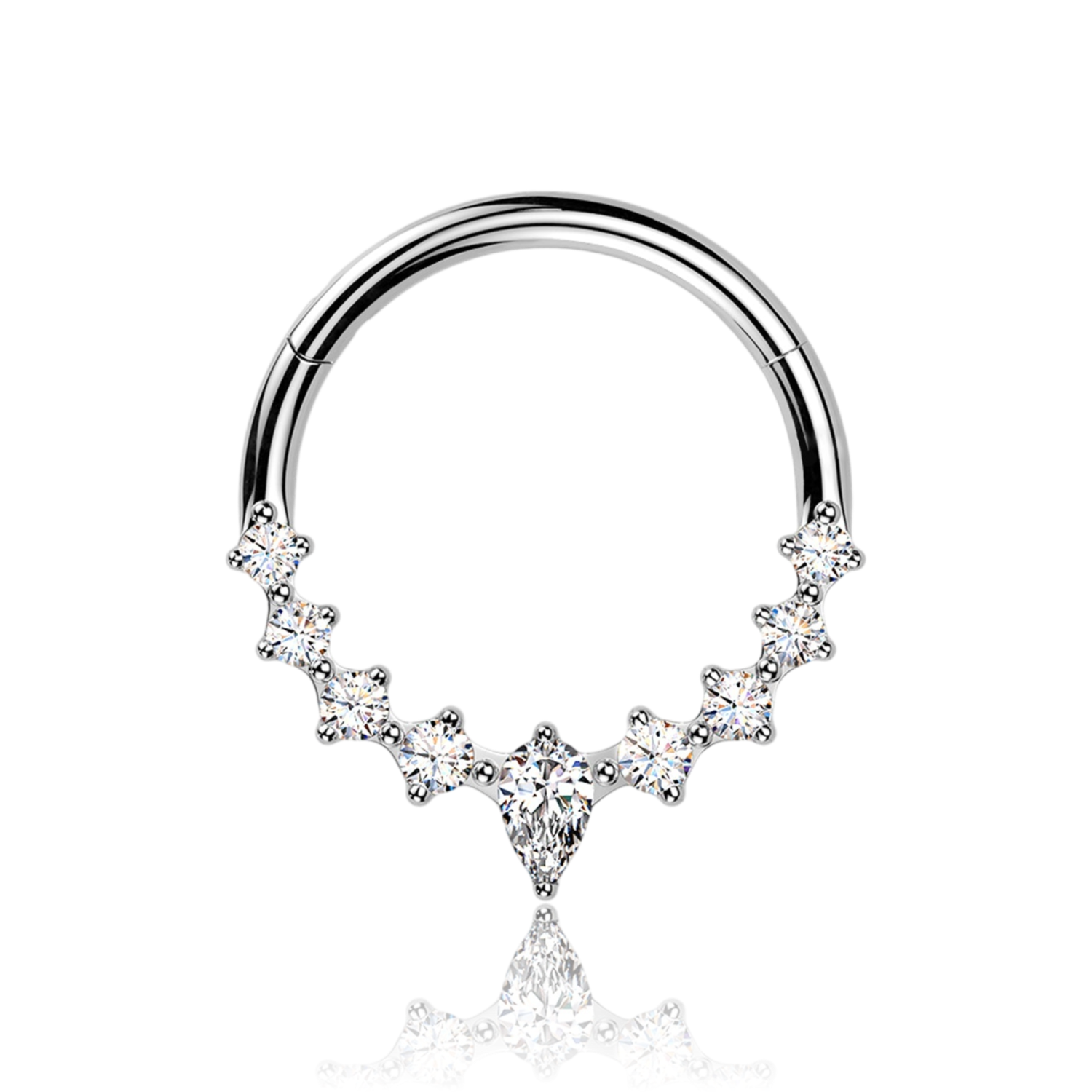 Piercing Cerchio Clicker con Cristalli